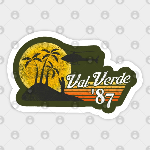 Val Verde 1987, distressed Sticker by hauntedjack